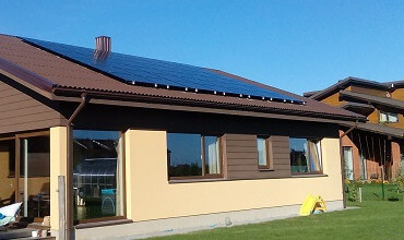 Saulės baterijos privačiam namui Klaipėdoje